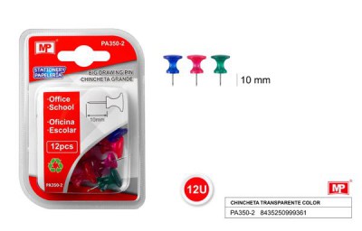 [8435250999361] SPILLI CARTOGRAFICI 10MM 12PZ COL. ASS. TRASP