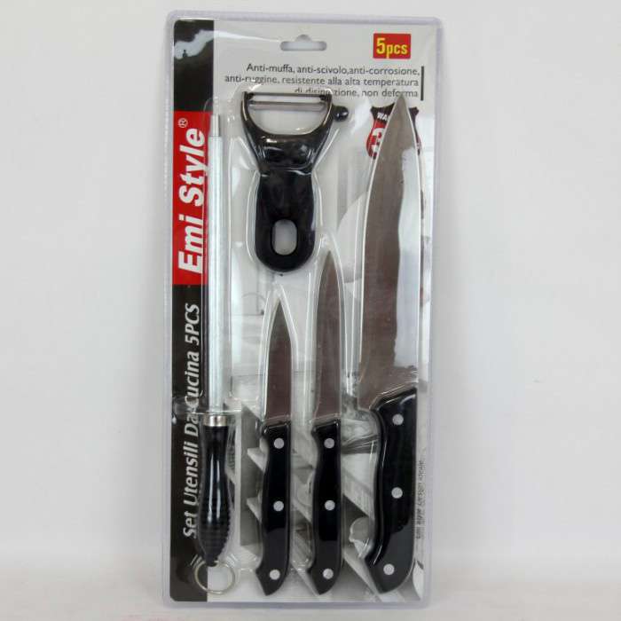 [8435269947865] SET COLTELLI PER LA CUCINA 5PCS