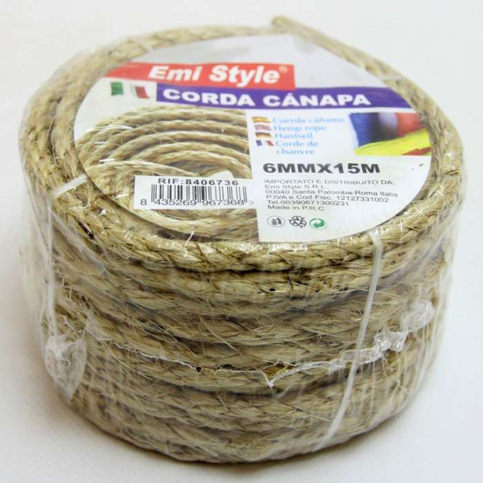 [8435269967368] CORDA DI CANAPA 6MM*15M