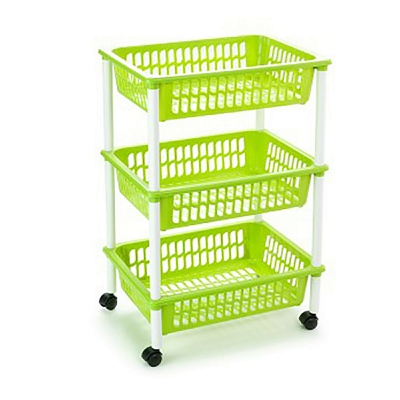[8435421806894] CARRELLO A 3 PIANI VERDE-GIALLO