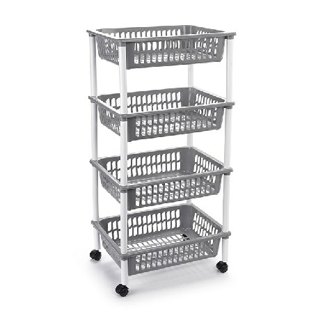 [8435421806900] CARRELLO A 4 PIANI GRIGIO CHIARO