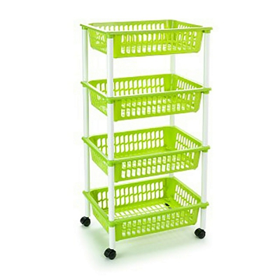 [8435421806924] CARRELLO A 4 PIANI VERDE-GIALLO