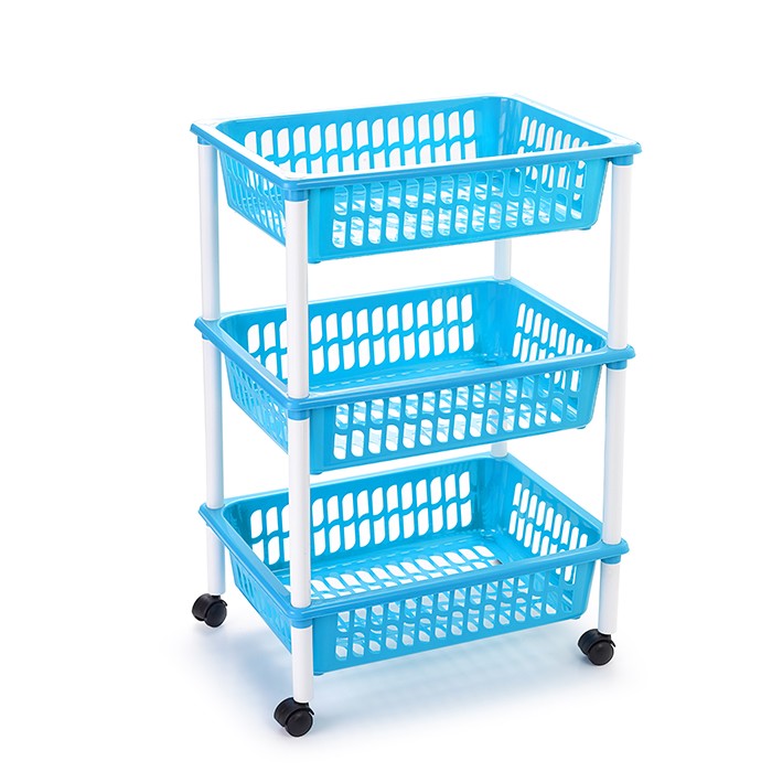 [8435421829398] CARRELLO A 3 PIANI BLU CHIARO