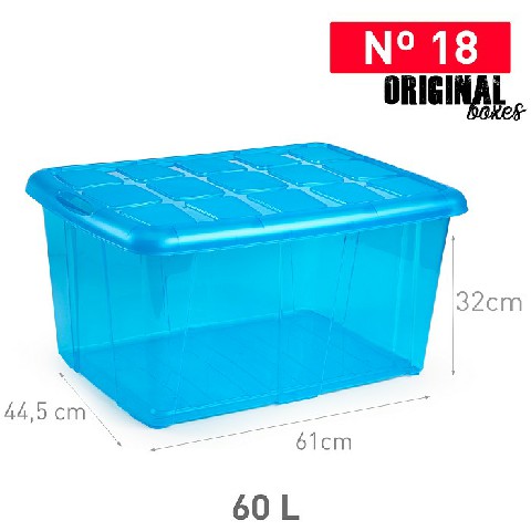 [8435421857476] SCATOLA MULTIUSO N  18 60 L AZUL TRANS