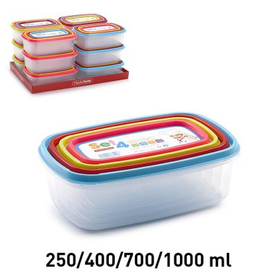 [8435421883208] SET 4 CONTENITORI RETTANGOLARI URBAN