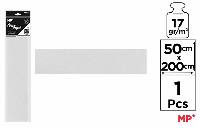 [8435464100744] CARTA CRESPA 200X50CM 17G BIANCO