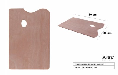 [8435464122593] ARTIX TAVOLOZZA IN LEGNO 30X20CM