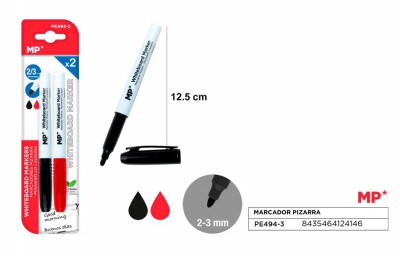 [8435464124146] PENNARELLO LAVAGNA PUNTA TONDA 2/3MM 2PZ N/R