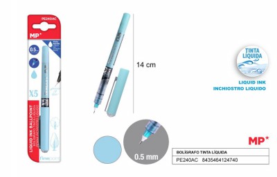 [8435464124740] PENNA AD INCHIOSTRO LIQUIDO ACQUAMARINA P. FINE