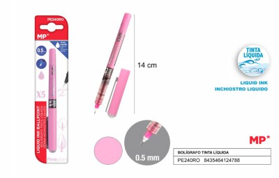 [8435464124788] PENNA AD INCHIOSTRO LIQUIDO ROSA PUNTA FINE
