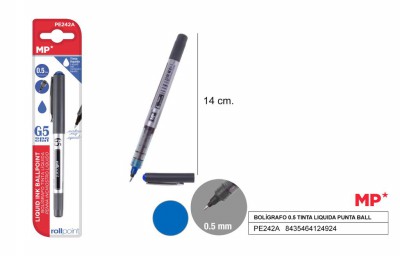 [8435464124924] PENNA INCHIOSTRO LIQUIDO G5 0.5MM BLU