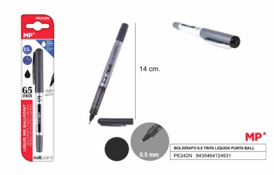 [8435464124931] PENNA INCHIOSTRO LIQUIDO G5 0.5MM NERO