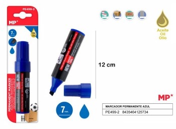 [8435464125730] MARCATORE PERM PUNTA SCALPELLO 7MM BLU