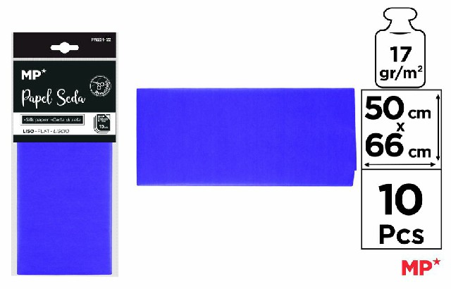 [8435464125945] CARTA VELINA 66X50CM 10F BLU INDACO