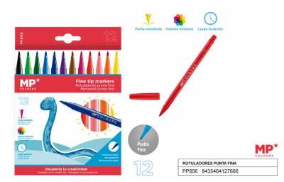 [8435464127666] PENNARELLI PUNTA FINE CONF. 12 COLORI