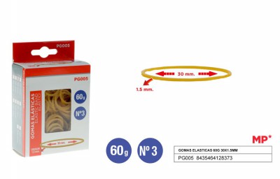 [8435464128373] ELASTICI 30X1.5MM CONF. 60G
