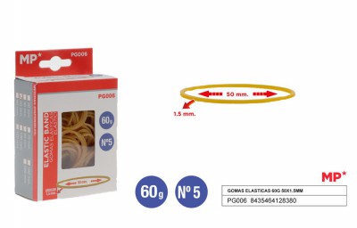 [8435464128380] ELASTICI 50X1.5MM CONF. 60G