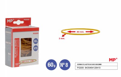 [8435464128410] ELASTICI 80X2MM CONF. 60G