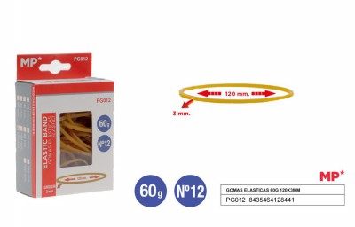 [8435464128441] ELASTICI 120X3MM CONF. 60G