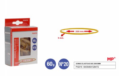 [8435464128472] ELASTICI 200X5MM CONF. 60G