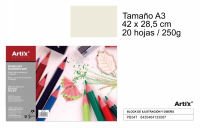 [8435464133087] ARTIX BLOCCO DISEGNO A3 20F 250G