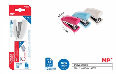 [8435464135357] MINI PINZATRICE 24/6 26/6 COL. ASS. + RICARICA