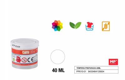 [8435464135654] TEMPERA IN VASETTO BIANCO 40ML