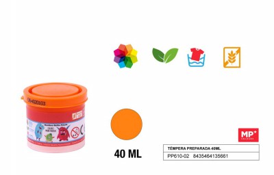 [8435464135661] TEMPERA IN VASETTO ARANCIONE 40ML