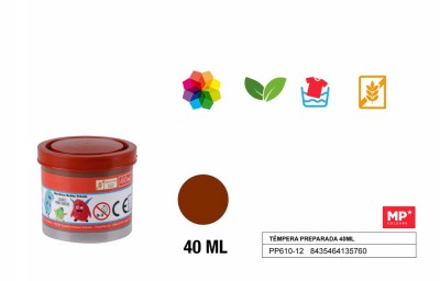 [8435464135760] TEMPERA IN VASETTO MARRONE 40ML