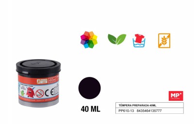[8435464135777] TEMPERA IN VASETTO NERO 40ML