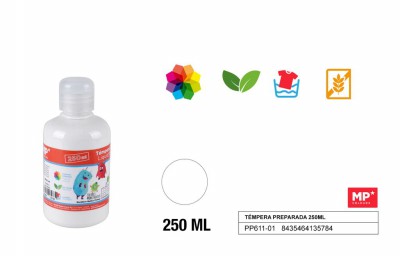 [8435464135784] TEMPERA IN BOTTIGLIA BIANCO 250ML