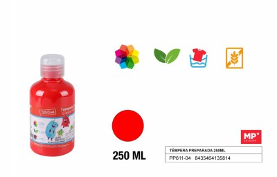 [8435464135814] TEMPERA IN BOTTIGLIA ROSSO 250ML