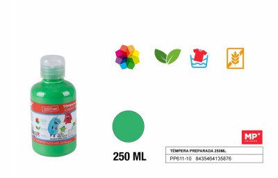 [8435464135876] TEMPERA IN BOTTIGLIA VERDE CHIARO 250ML