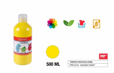 [8435464135937] BOTTIGLIA DI TEMPERA GIALLO 500ML