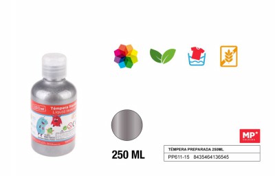 [8435464136545] TEMPERA IN BOTTIGLIA ARGENTO 250ML