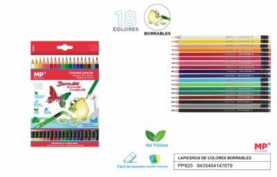 [8435464147862] MATITE COLORATE CANCELLABILI CONF. 18 COLORI
