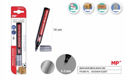 [8435464152897] MARCATORE PERMANENTE PUNTA TONDA ARGENTO