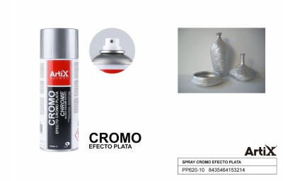 [8435464153214] SPRAY EFFETTO CROMO ARGENTO 520CC/400ML