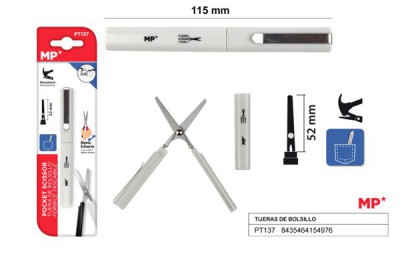 [8435464154976] FORBICI DA TASCA GRIGIO