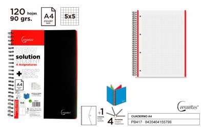 [8435464155799] QUADERNI SPIRALATI CON 4 COPERTINE MP