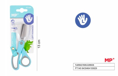 [8435464155829] FORBICI MANCINI 13CM CELESTE