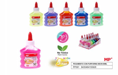 [8435464155928] COLLA C/GLITTER COL.ASS. NEON 88ML