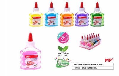 [8435464155942] COLLA C/GLITTER COL.ASS.  TRASPARENTI 88ML