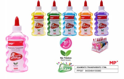 [8435464155980] COLLA C/GLITTER COL.ASS.  TRASPARENTI 177ML