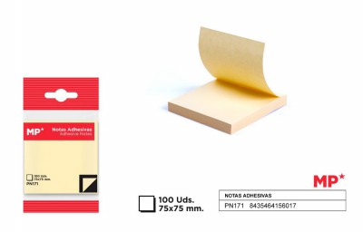 [8435464156017] NOTE ADESIVE 75X75MM 75G 100F GIALLO CHIARO
