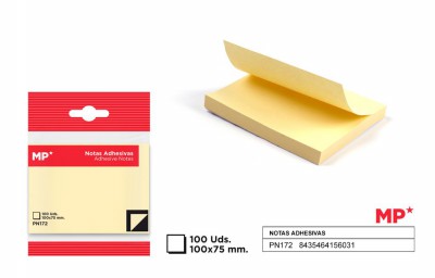 [8435464156031] NOTE ADESIVE 100X75MM 75G 100F GIALLO CHIARO