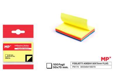 [8435464156079] NOTE ADESIVE 75X50MM 75G 100F COL. ASS. FLUO