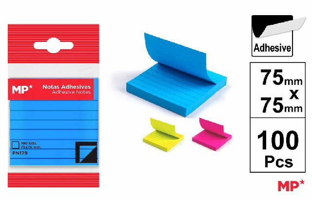 [8435464156123] NOTE ADESIVE RIGATE 75X75MM 75G 100F COL. ASS.