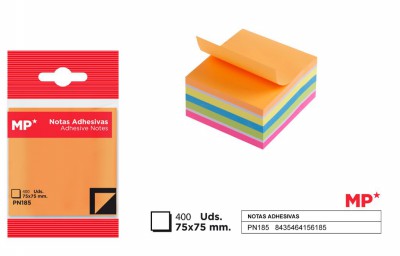 [8435464156185] NOTE ADESIVE 75X75MM 75G 400F COL. ASS. FLUO