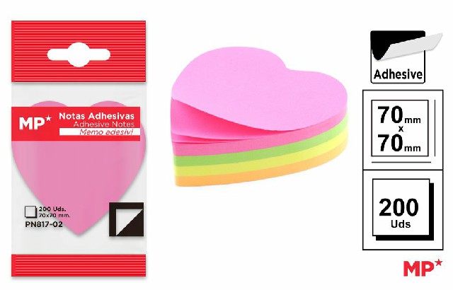 [8435464156437] FOGLIETTI ADESIVI RIMOVIBILI 7*7CM 200F COL. AS
